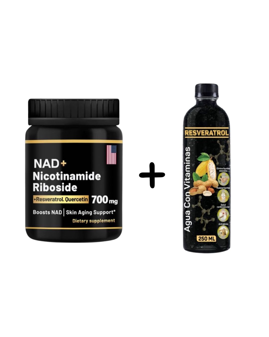 Combo Nicotinamide Agua Resveratrol